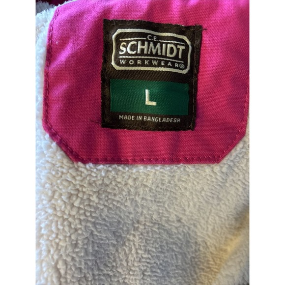 CE Schmidt Workwear Youth Girls Full Zip Hooded‎ Jacket Size L 14-16 Pink Fleece - Picture 5 of 7